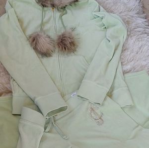 JUICY Couture Green Tracksuit Top XL Bottom L